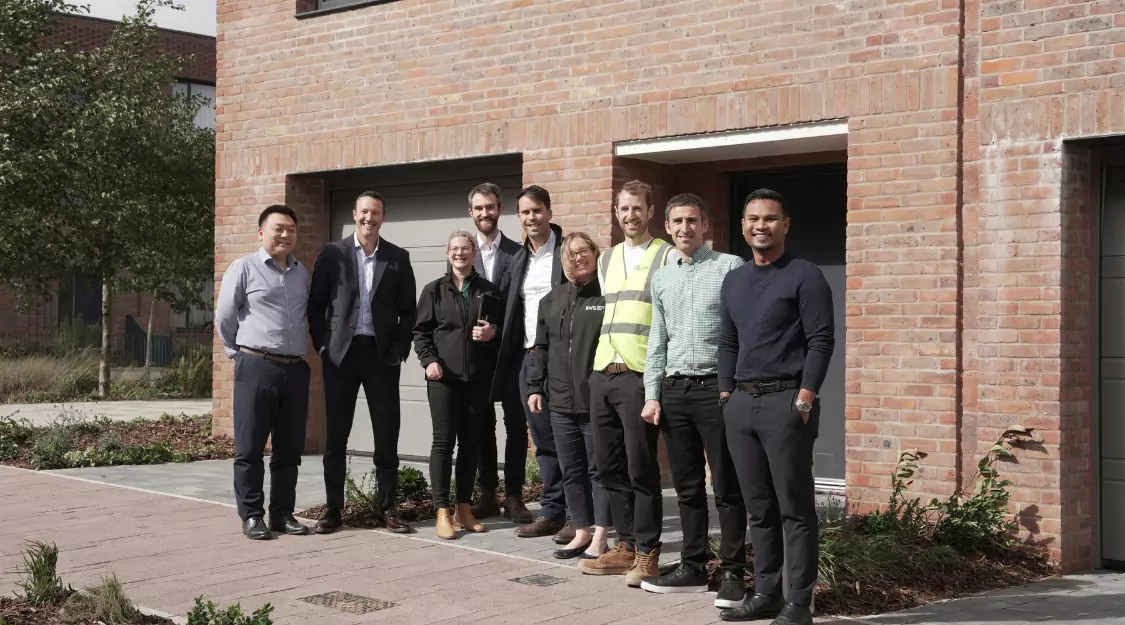 Senior representatives from YTL Developments and SNG gathered together to mark the occasion outside these latest new affordable homes on Smart Street.